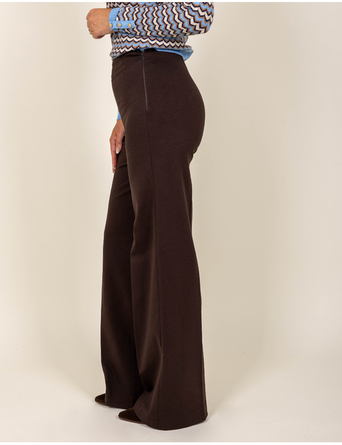 Before - pantalon marlene en mélange de viscose chocolate torte