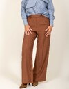 Bayamon - Pantalon à jambes larges brun