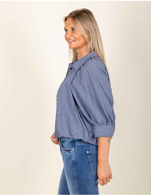 Blouse - rayée à manches 3/4 navy
