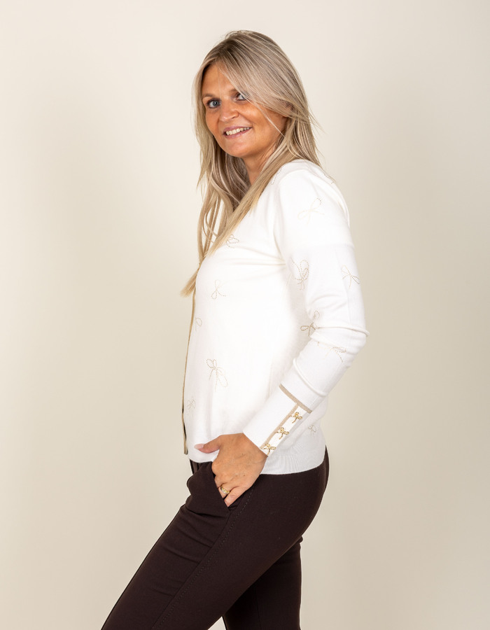 Leo & Ugo twinset gilet wit