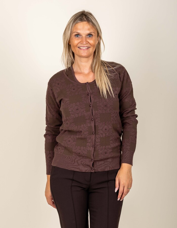 Leo & Ugo twinset gilet bruin
