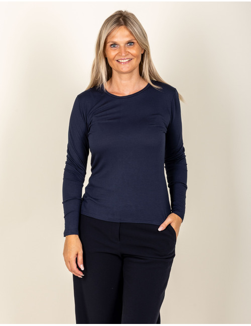Leo & Ugo t-shirt lange mouw blauw