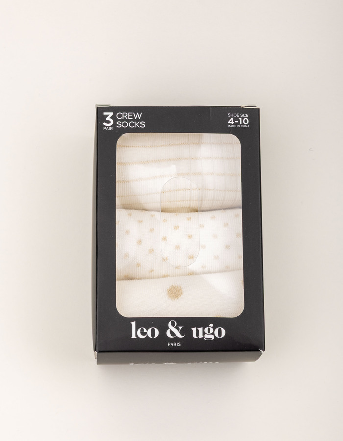 Leo & Ugo kousen wit