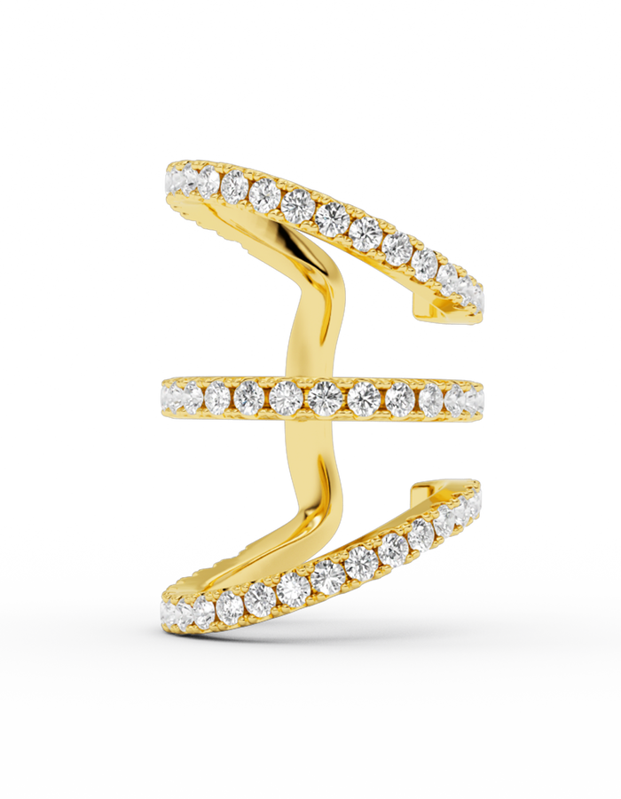 Trio ivy diamond earcuff