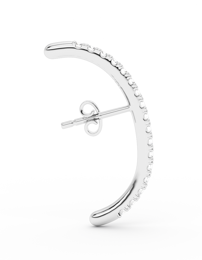Diamond hug earstud - long