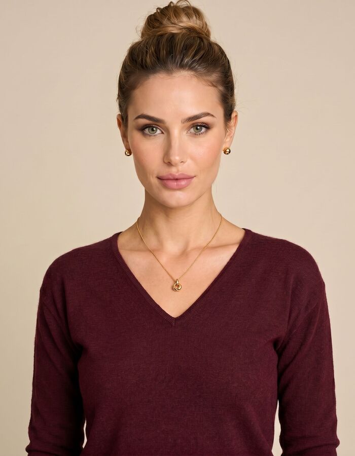 Almery - pull bordeaux