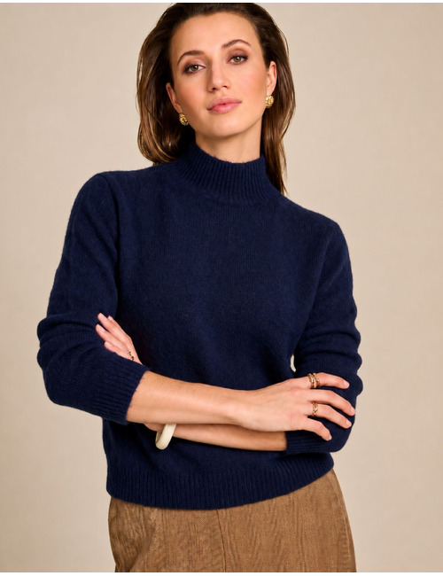 Fanatic - pull met opstaande kraag navy