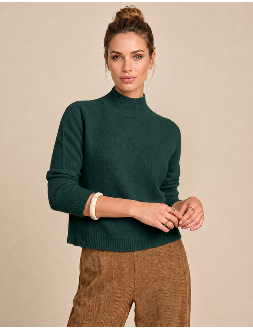 Fanatic - pull met opstaande kraag kaki
