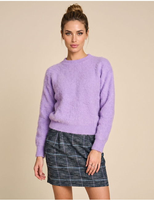 Monny - pull met zachte structuur lila