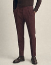 DiCliffer36 SE linnen broek met stretch bordeaux