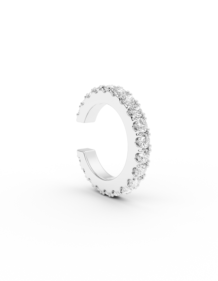 Classic Diamond earcuff 10 mm zilver