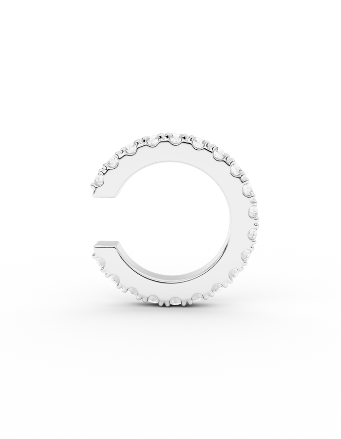 Classic Diamond earcuff 10 mm zilver