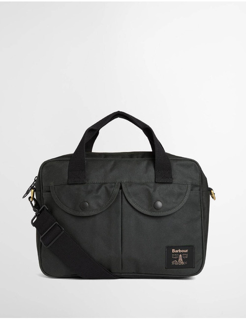 Field Waxed laptoptas sage