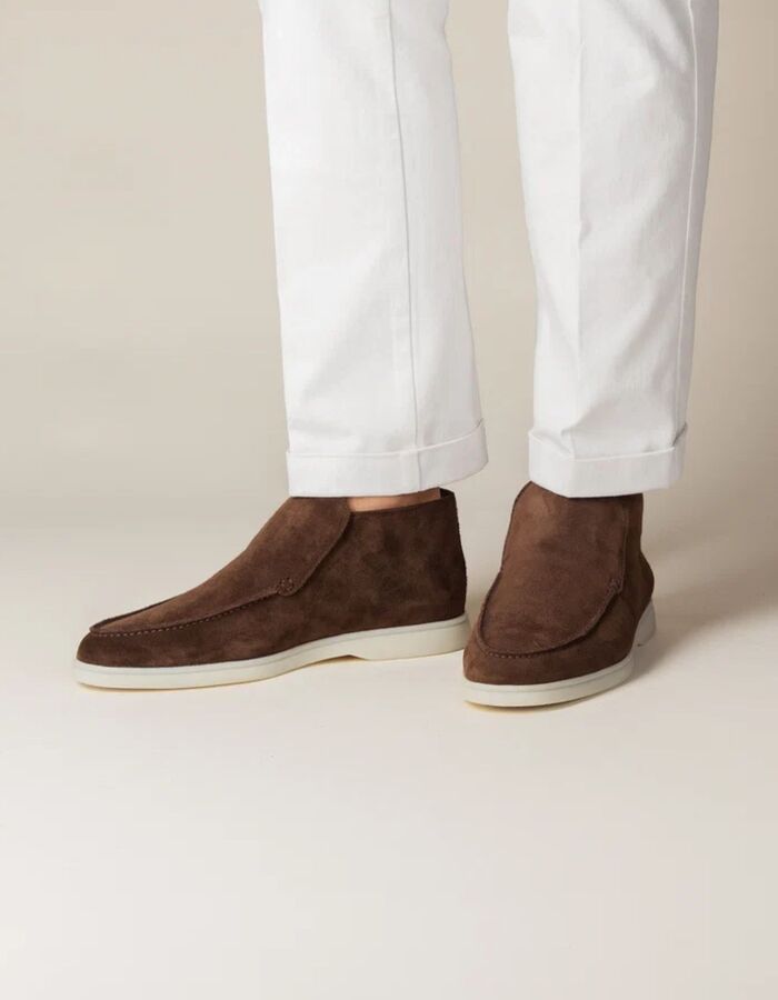 City Loafer in Softey® suède chocoladebruin