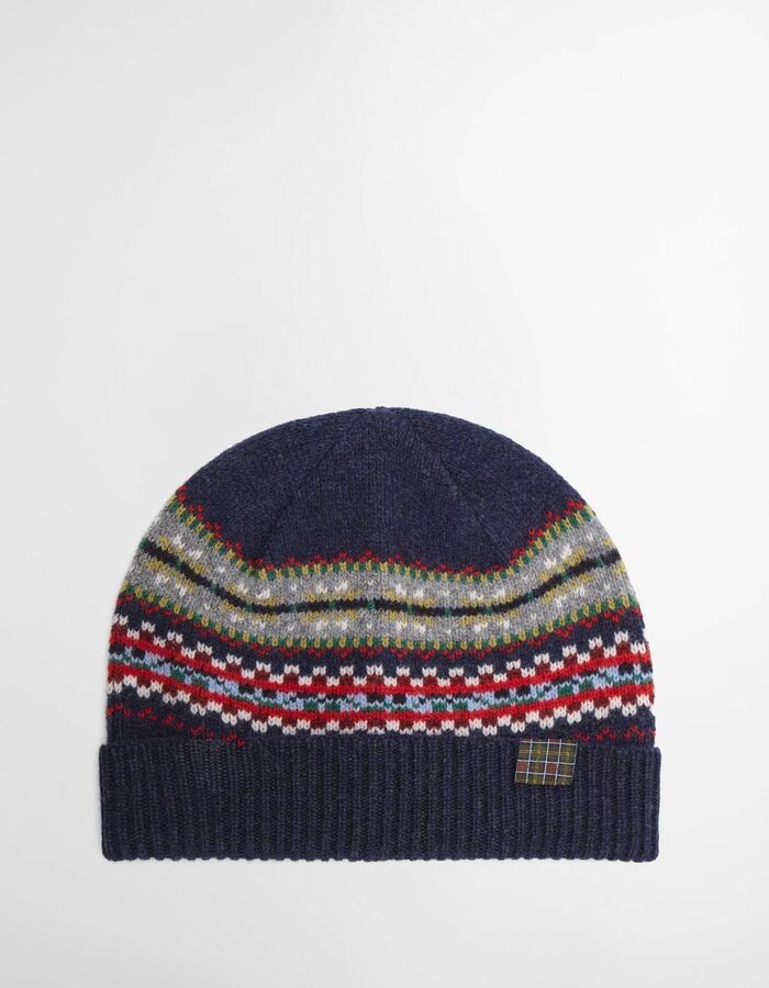 Scottish Fairisle muts van lamswol navy