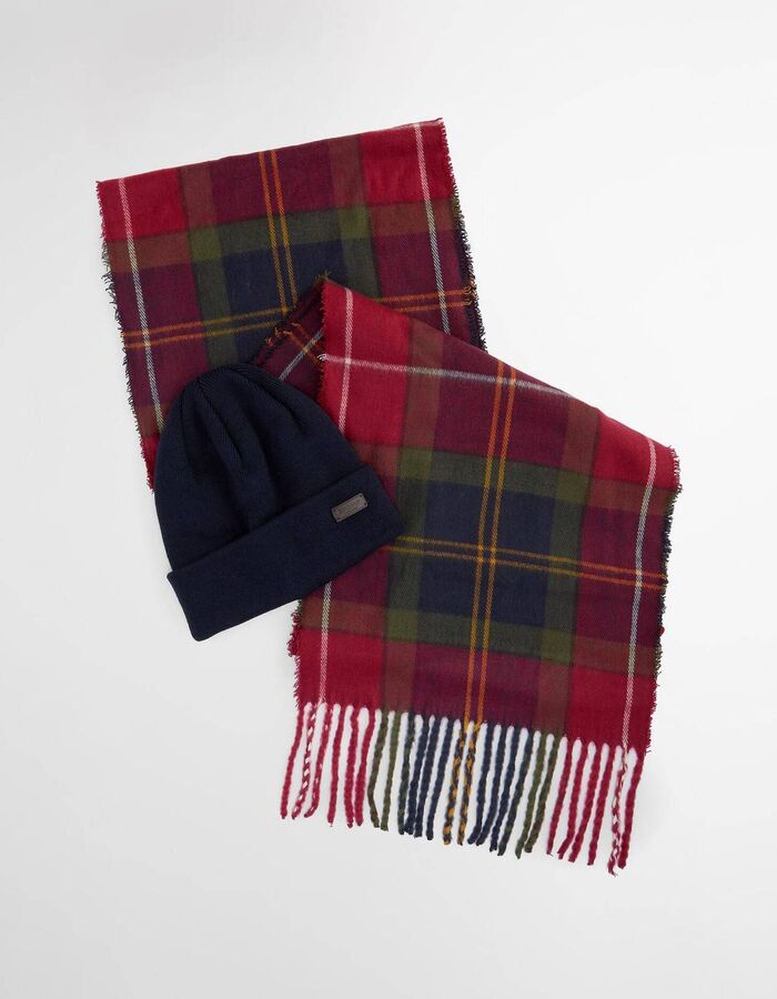 Swinton & Galingale muts- en sjaalset Winterberry Tartan