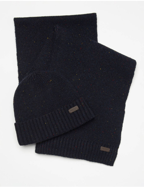Carlton Fleck muts- en sjaalset navy