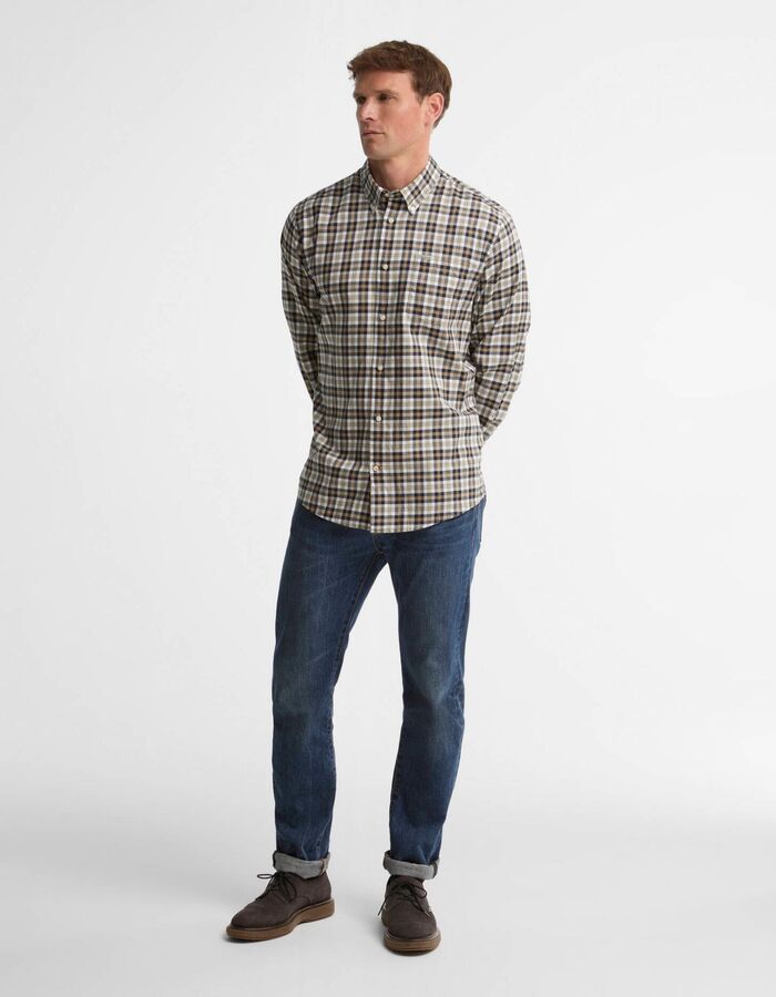 Fallowlane hemd met tattersallpatroon navy