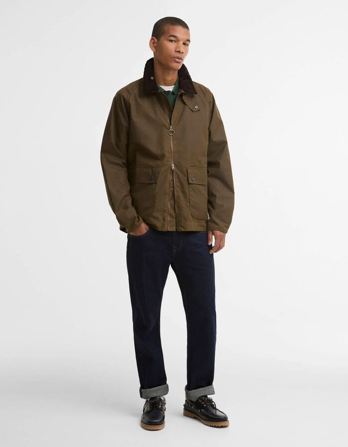 Bedale Short waxjas bruin