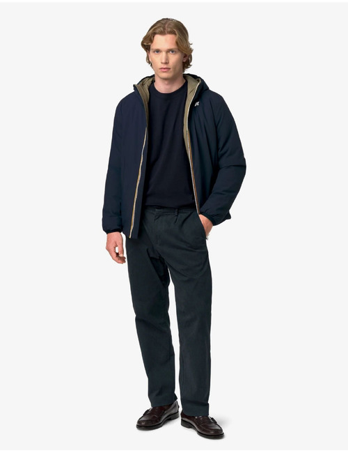 Jack St Warm Double omkeerbare jas blauw groen