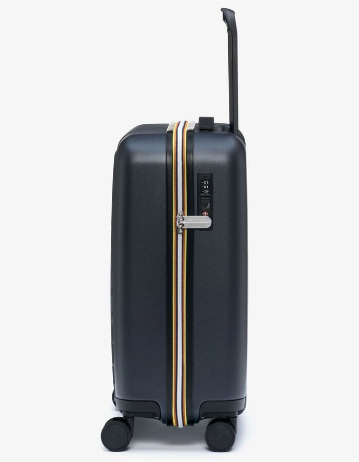 Eudoxie Logo handbagage trolley met TSA-slot blauw