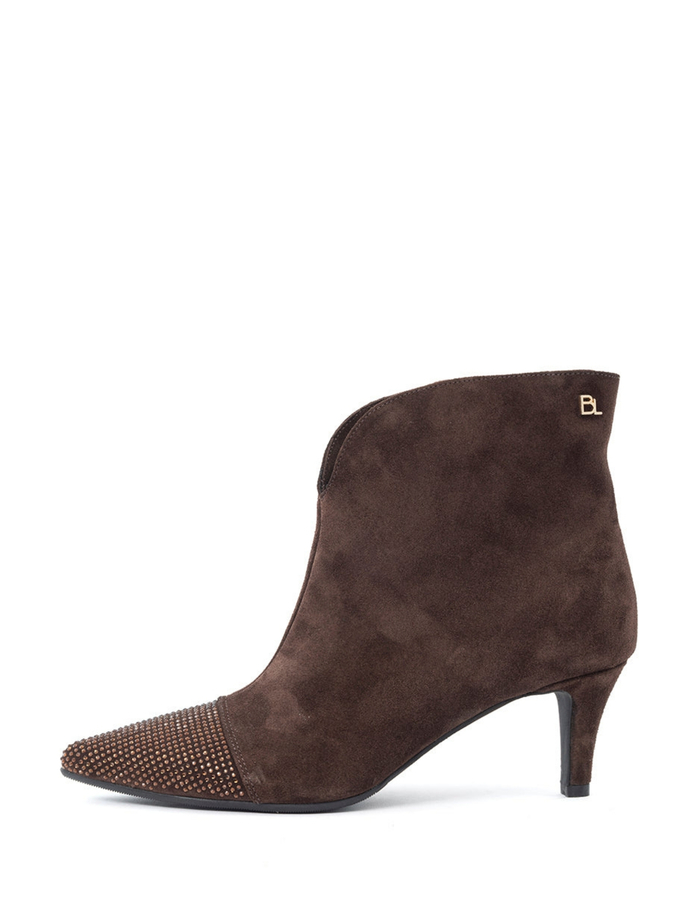 Zelia - enkellaars met studs bruin