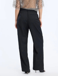 Vanward - broek met krijtstreep navy