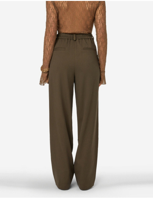 Phiene - pantalon taille haute à jambes larges dark utility