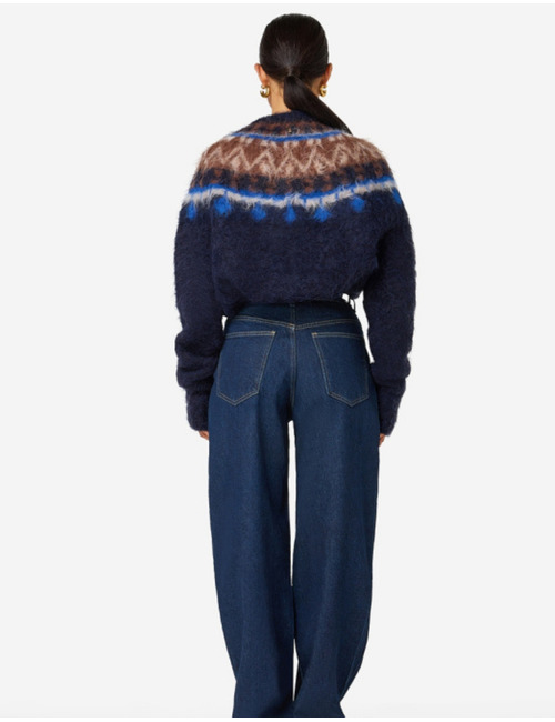 Kenna - pull avec motif tricoté deep navy