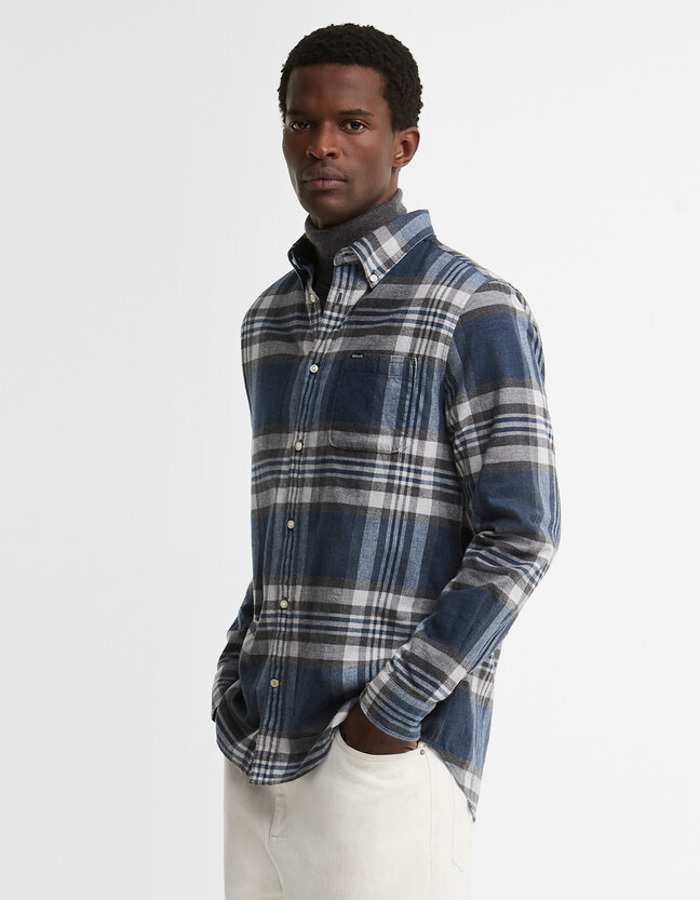 Dovedale tailored geruit hemd blauw
