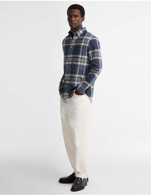 Dovedale tailored geruit hemd blauw
