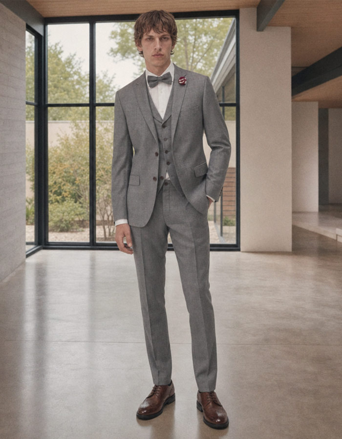 Patrick-ST slim fit colbert met AMF-stiksel groen