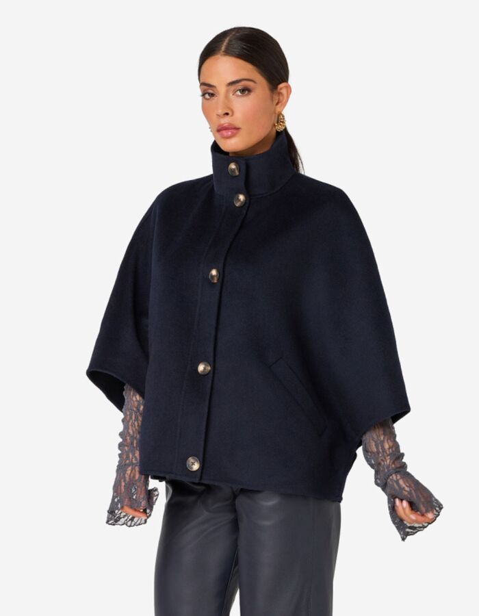 Ibana korte mantel navy
