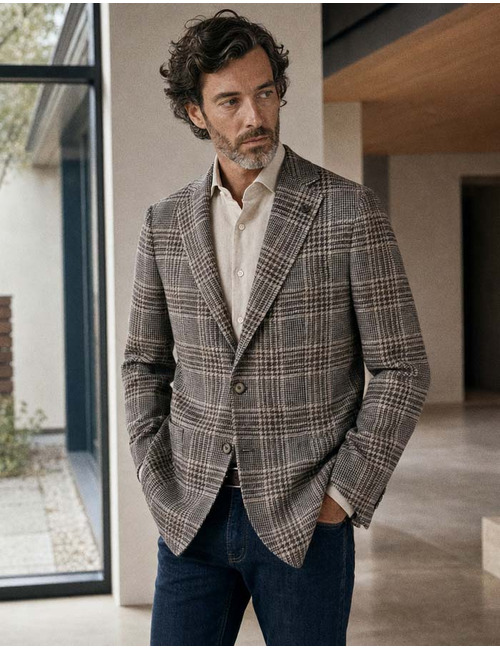 Santaniello Biagio modern fit blazer beige