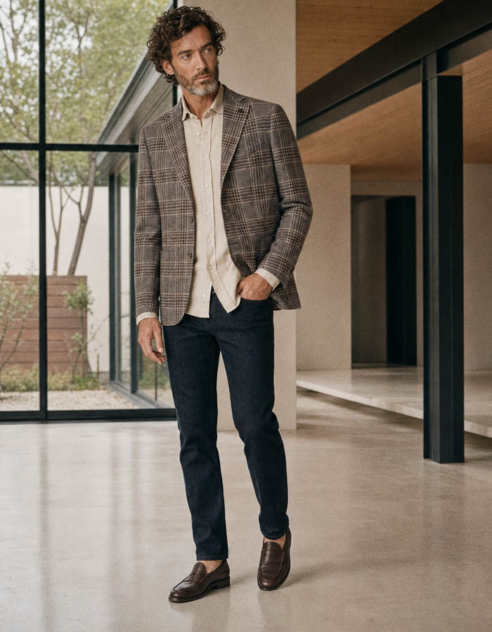 Santaniello Biagio modern fit blazer beige