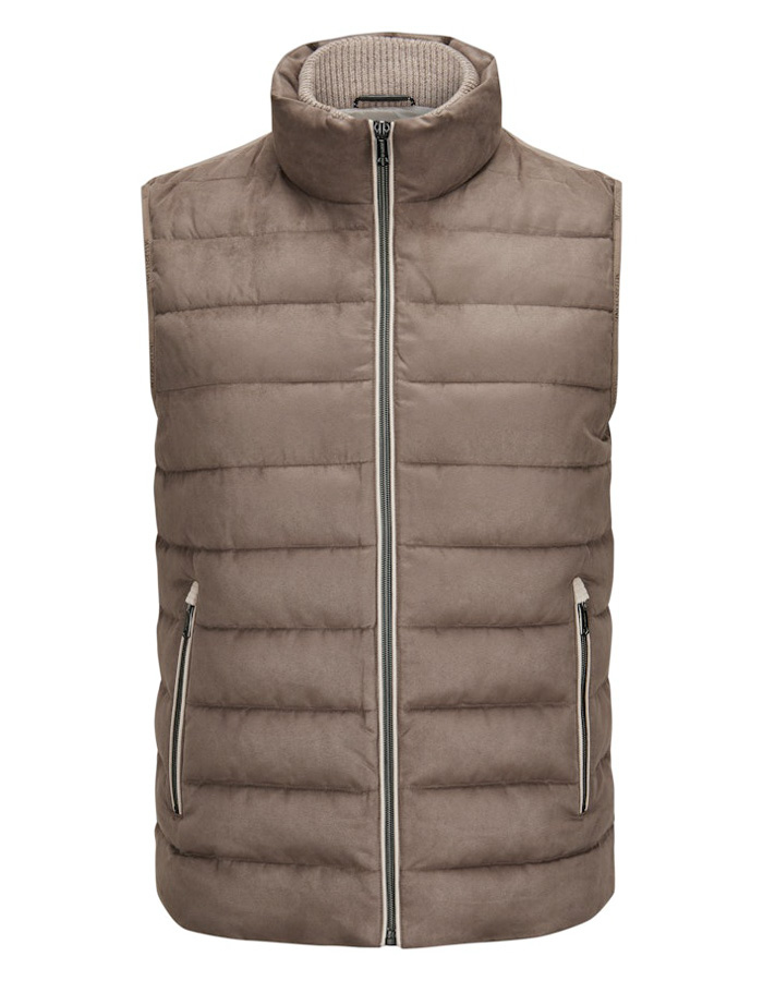MSDawson microvelours bodywarmer met SORONA® taupe