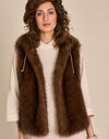 Jenny - gilet sans manches à texture douce brun