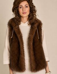 Jenny - bodywarmer met zachte structuur bruin