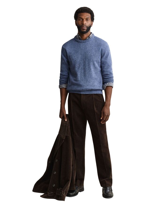 Gant pull met ronde hals blauw