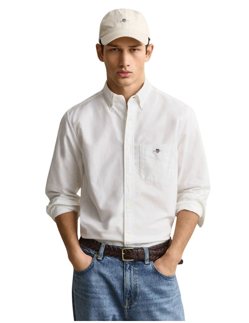 Classic Regular Oxford-hemd met button-down kraag white