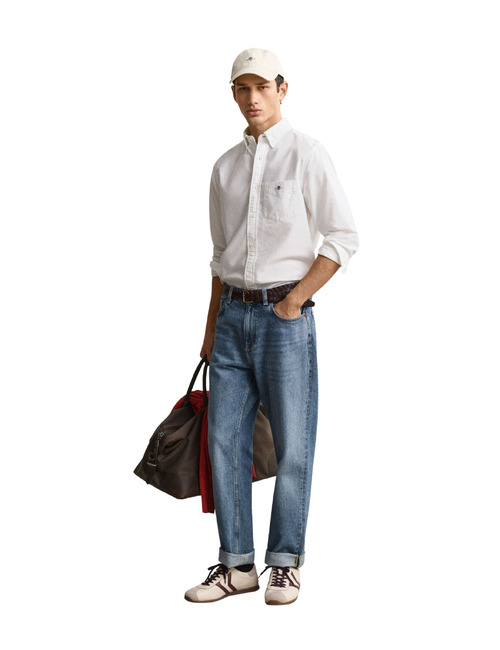 Classic Regular Oxford-hemd met button-down kraag white