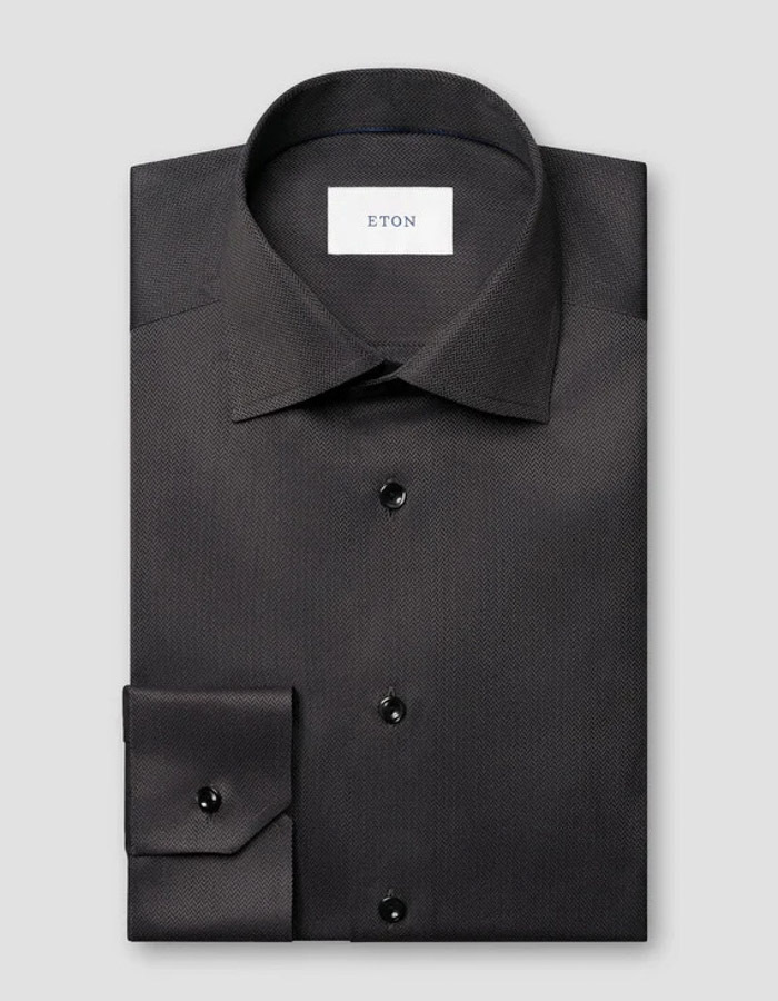 Herringbone Signature Twill hemd bruin