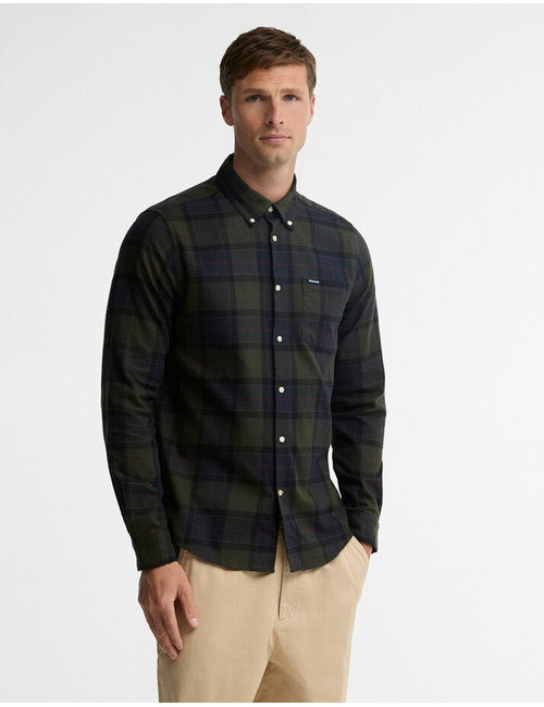 Fortrose tailored tartan hemd groen