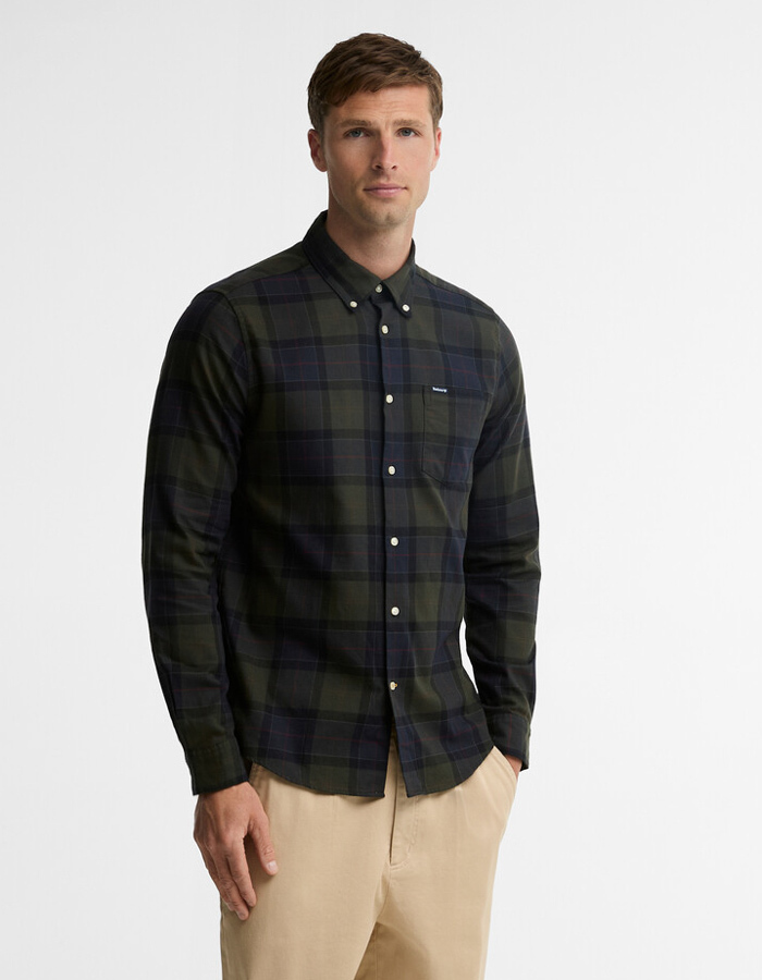 Fortrose tailored tartan hemd groen