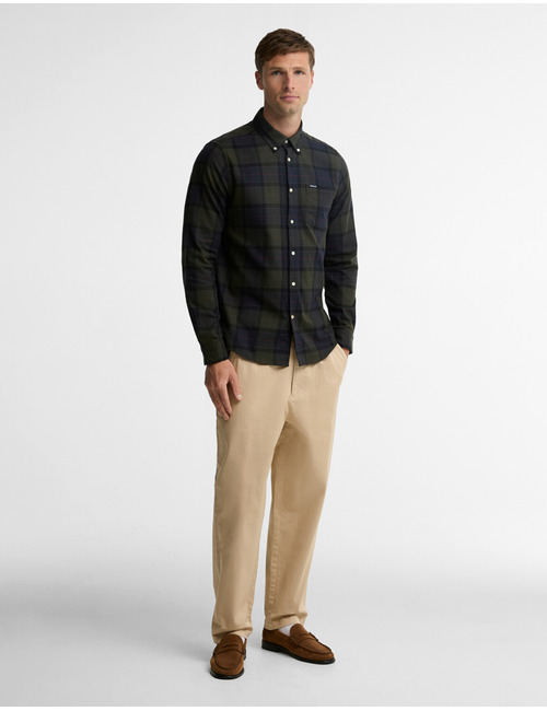 Fortrose tailored tartan hemd groen