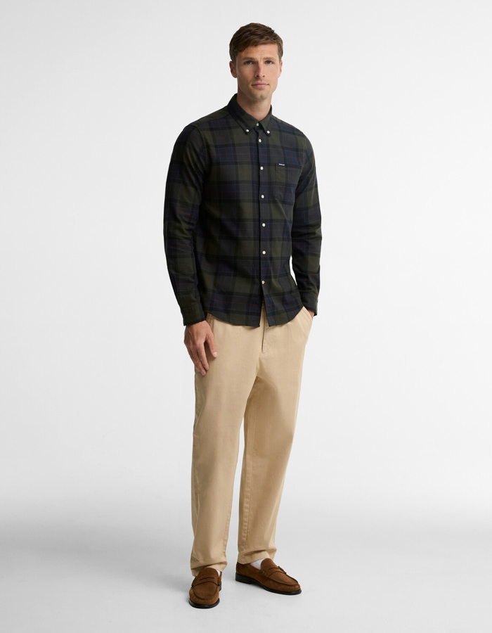 Fortrose tailored tartan hemd groen