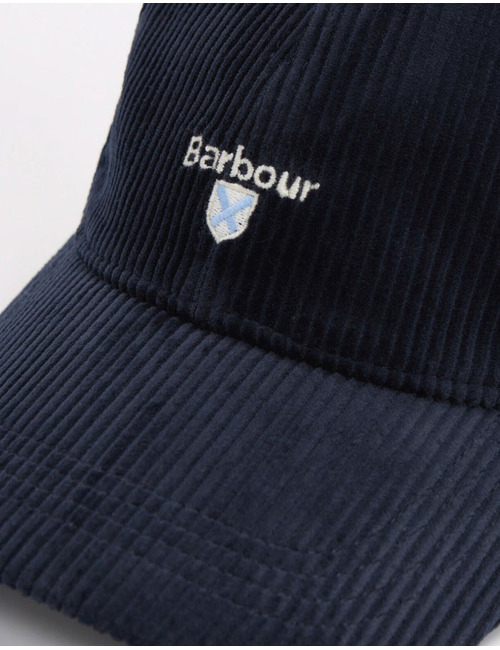 Preston corduroy pet met verstelbare sluiting navy