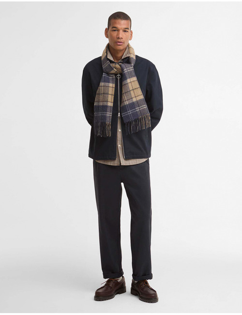 Dramside omkeerbare lamswollen sjaal Birchwood Dress Tartan