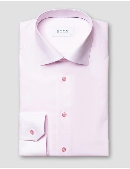 Signature Oxford hemd met cutawaykraag roze