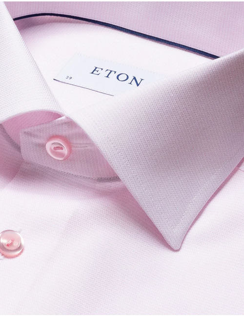 Signature Oxford hemd met cutawaykraag roze